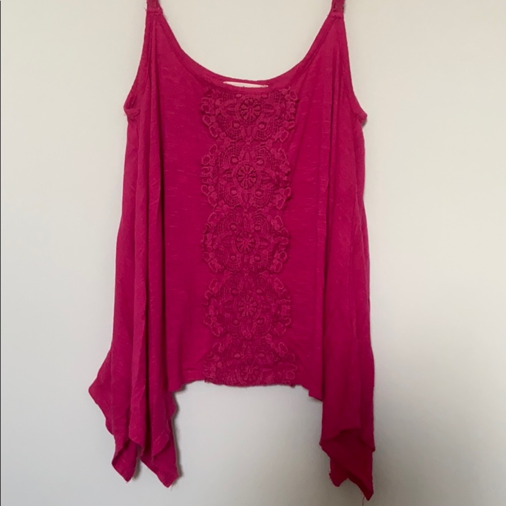 Love on a hanger hot pink tank